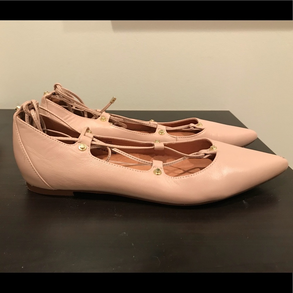 Halogen blush lace up flat